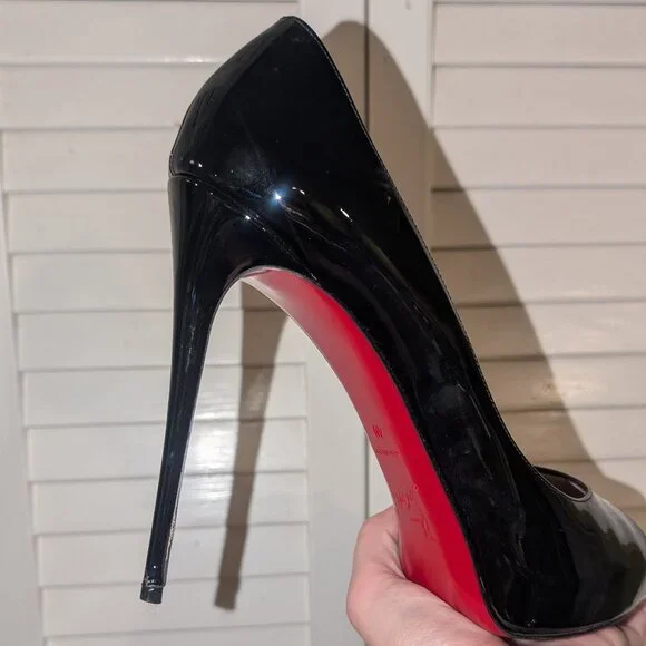 Loubiton New Very Privé 120mm platform pumps Patent calf leather - black - 40EUR - Picture 6 of 7